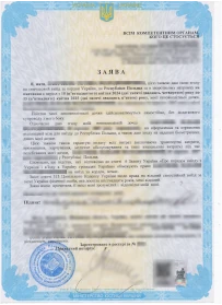 Зразок фотографії для візи